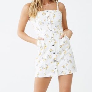 Denim Floral Button Up Dress 💖